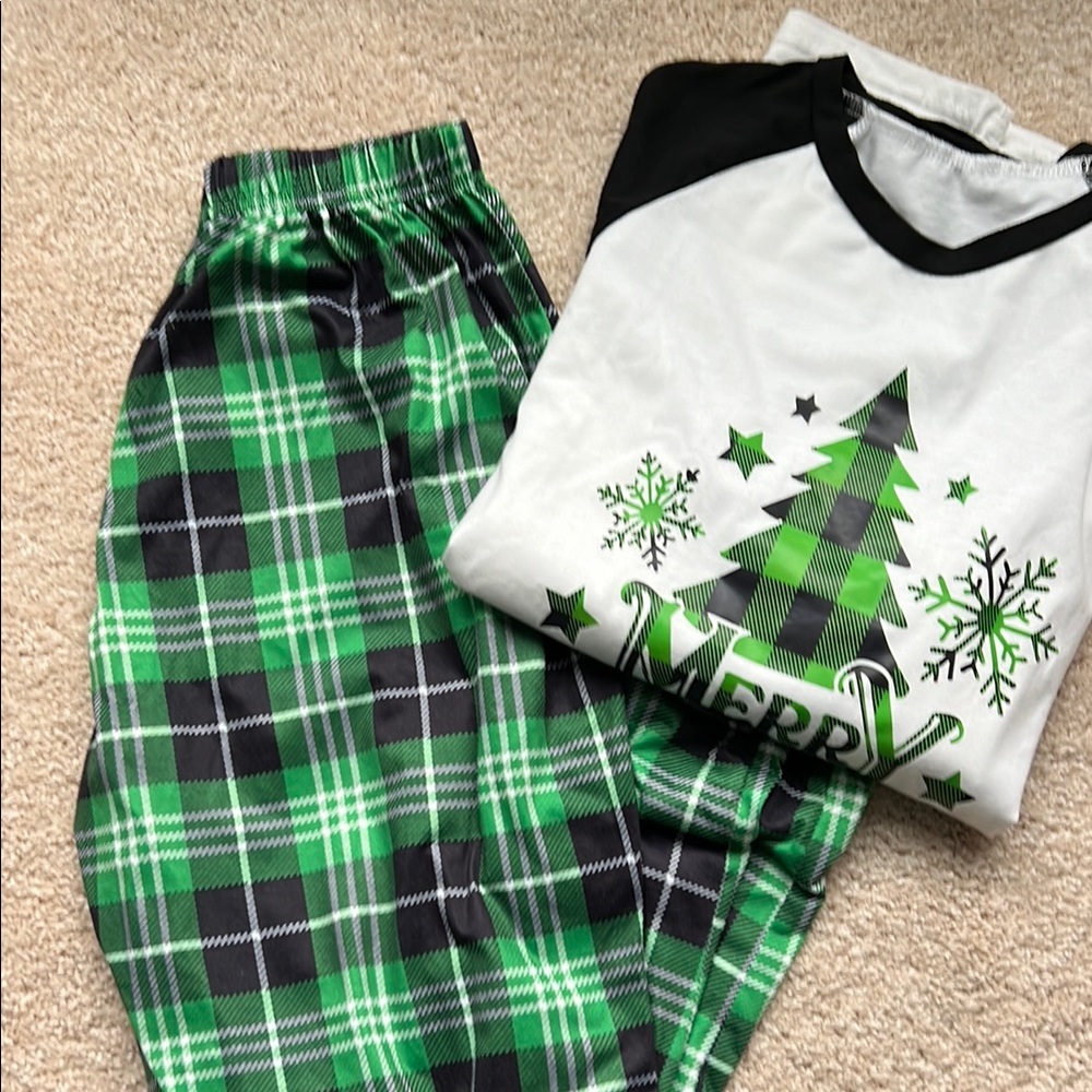 Kids Green Plaid Pajamas